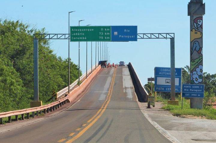 Tráfego em meia pista começa hoje na ponte sobre o Rio Paraguai para início de obra em Corumbá