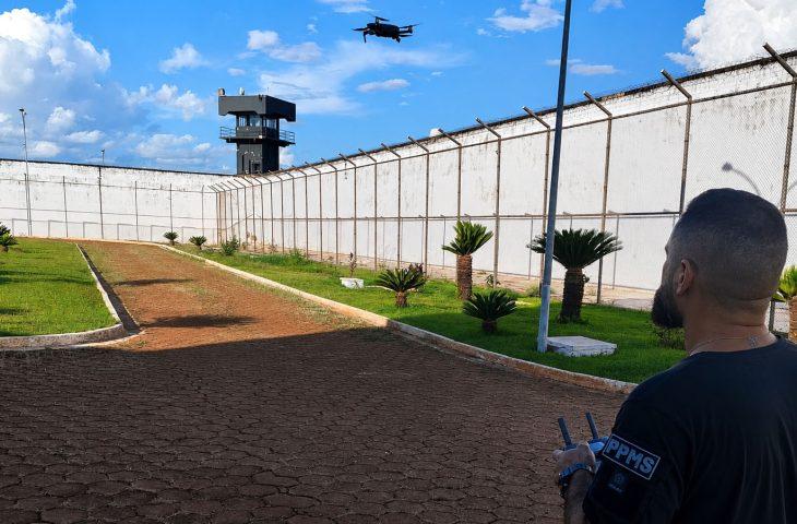 Polícia Penal utiliza drones para ampliar a vigilância na Penitenciária de Dourados